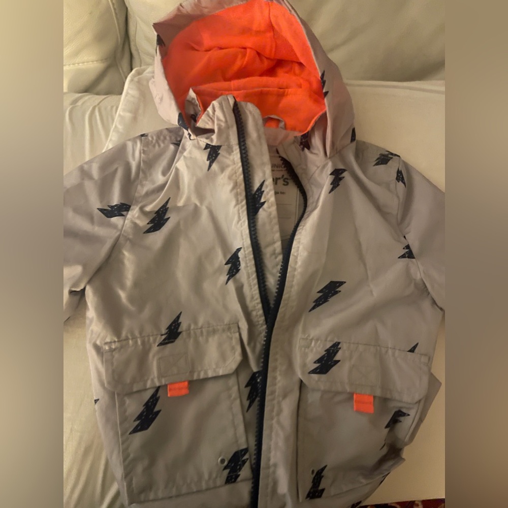Lightning bolt rain jacket